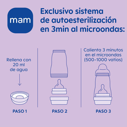 MAM newborn gift set: 2 bottles and a pacifier, blue