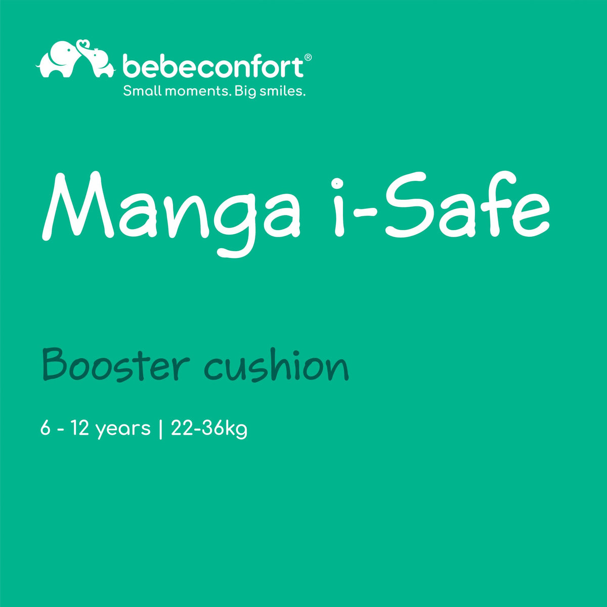 Bebeconfort Manga i-Safe istmekõrgendus 125–150 cm (6–12 a) – Tinted Grey