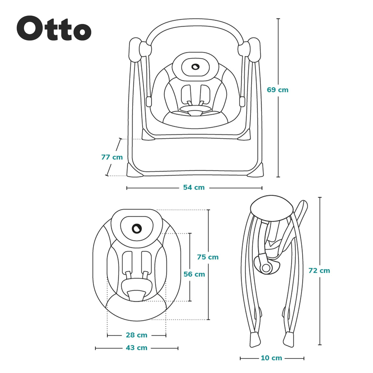Lionelo Otto elektriline beebikiik vastsündinule, loodushääled, 5 kiirust – roosa/hall