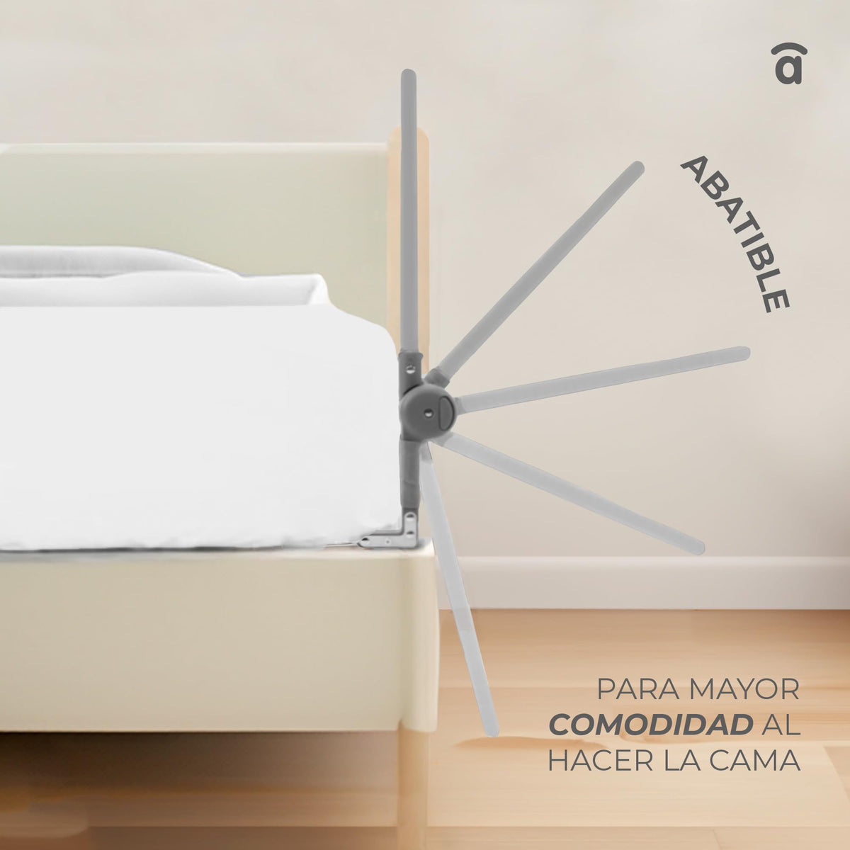 Asalvo 2-in-1 bed rail, white, 150cm