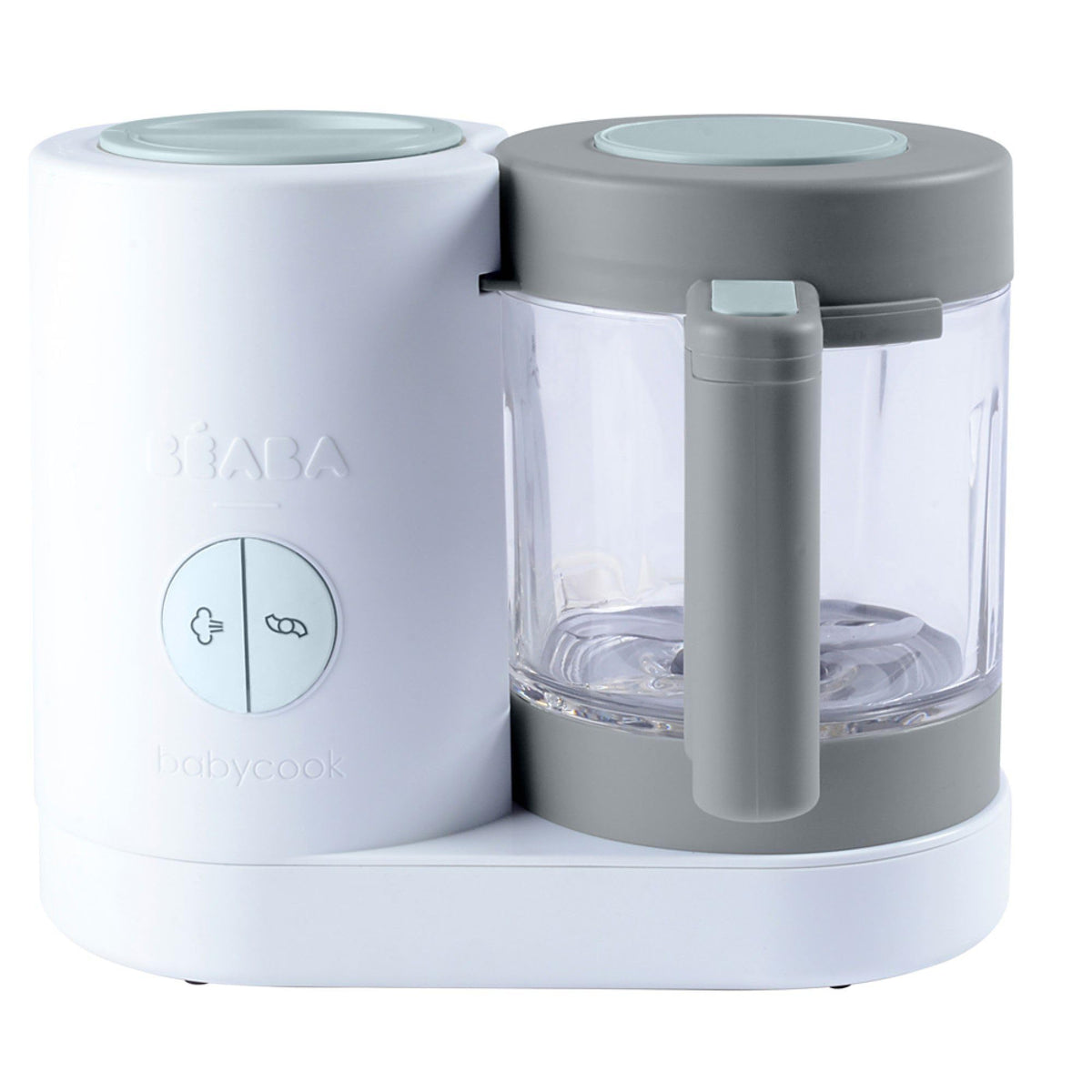 BEABA Babycook NEO beebitoidu valmistaja, klaas ja roostevaba teras, 1250 ml, hall/valge