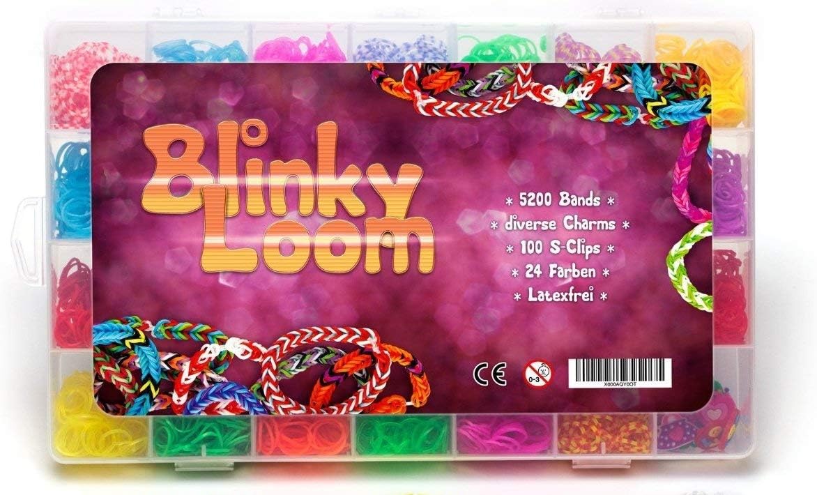Blinky Loom® XXL creative rubber bands set, 5200 bands and 24 colors