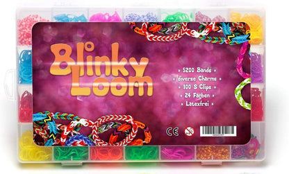 Blinky Loom® XXL creative rubber bands set, 5200 bands and 24 colors