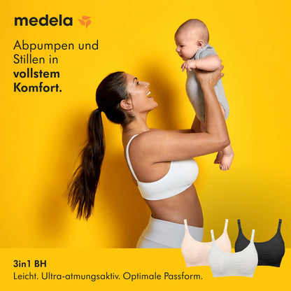 Medela 3-in-1 imetamis- ja pumpamisrinnahoidja, must