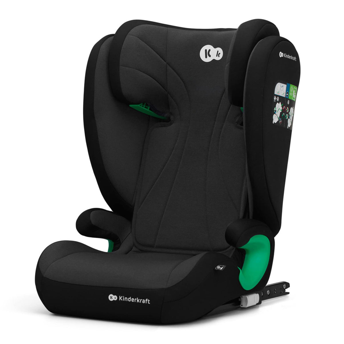 Kinderkraft JUNIOR FIX 2 i-Size turvatool 100–150 cm (15–36 kg) Isofix kinnitusega, must