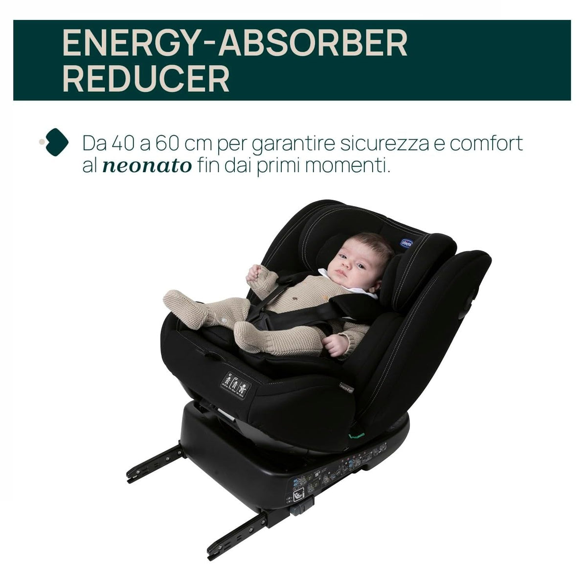 Chicco Unico Evo I-Size car seat, 0–36 kg, rotating Isofix 360°