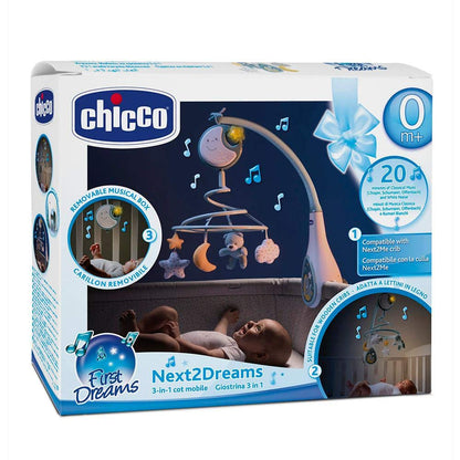 Chicco Next2Dreams 3-in-1 muusikaga beebikarusell ja öövalgus, sinine