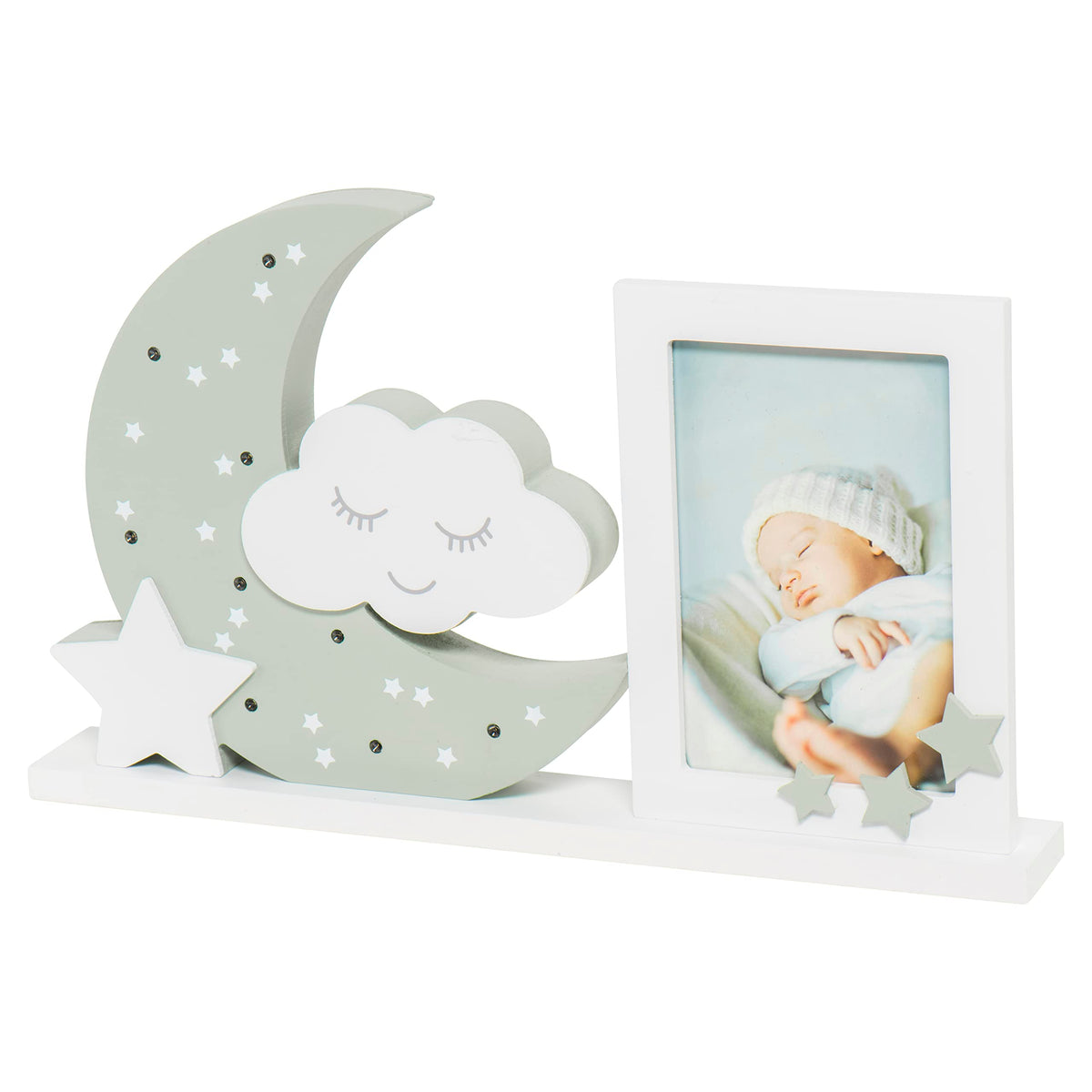 Dooky Moonlight LED photo frame “Misty Olive”