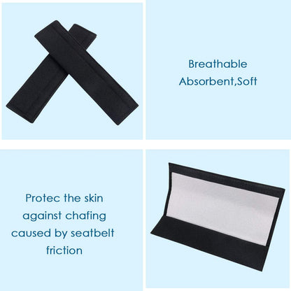 URAQT seat belt padding cushions, 2 pcs, black