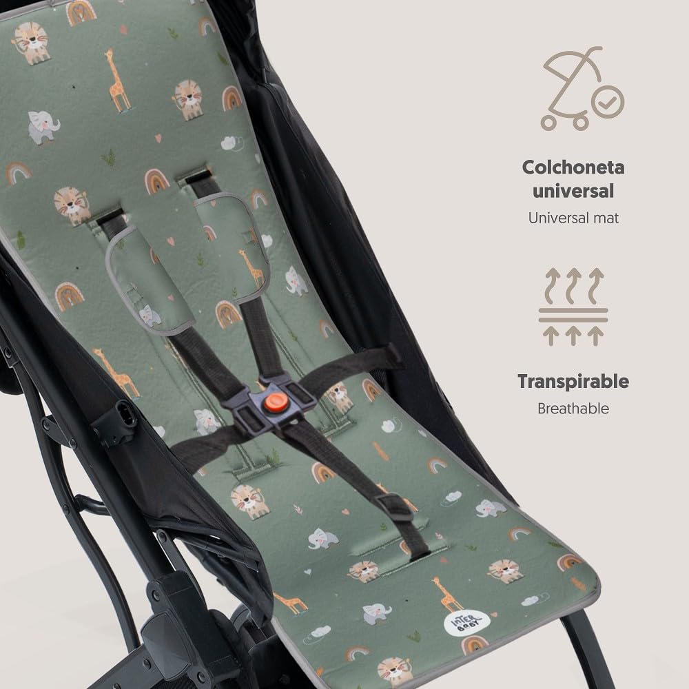 Interbaby universal seat cover for stroller, sapphire green, 84 × 34 cm