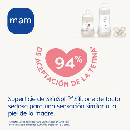 MAM newborn gift set: 2 bottles and a pacifier, blue