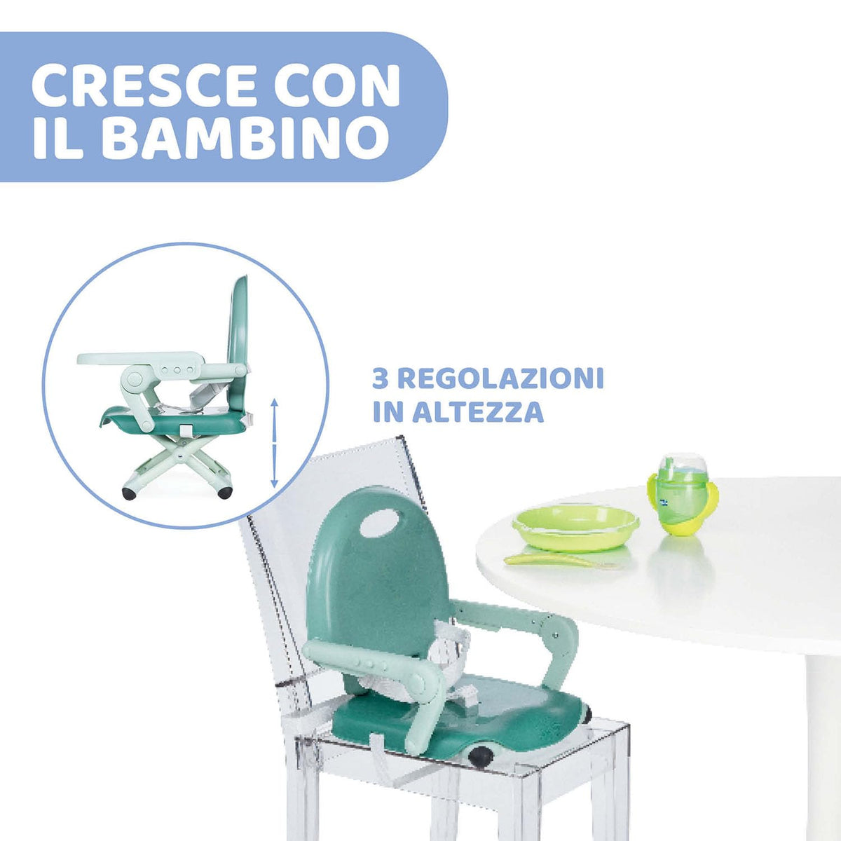 Chicco Pocket Snack tool, 6–36 kuud, roheline