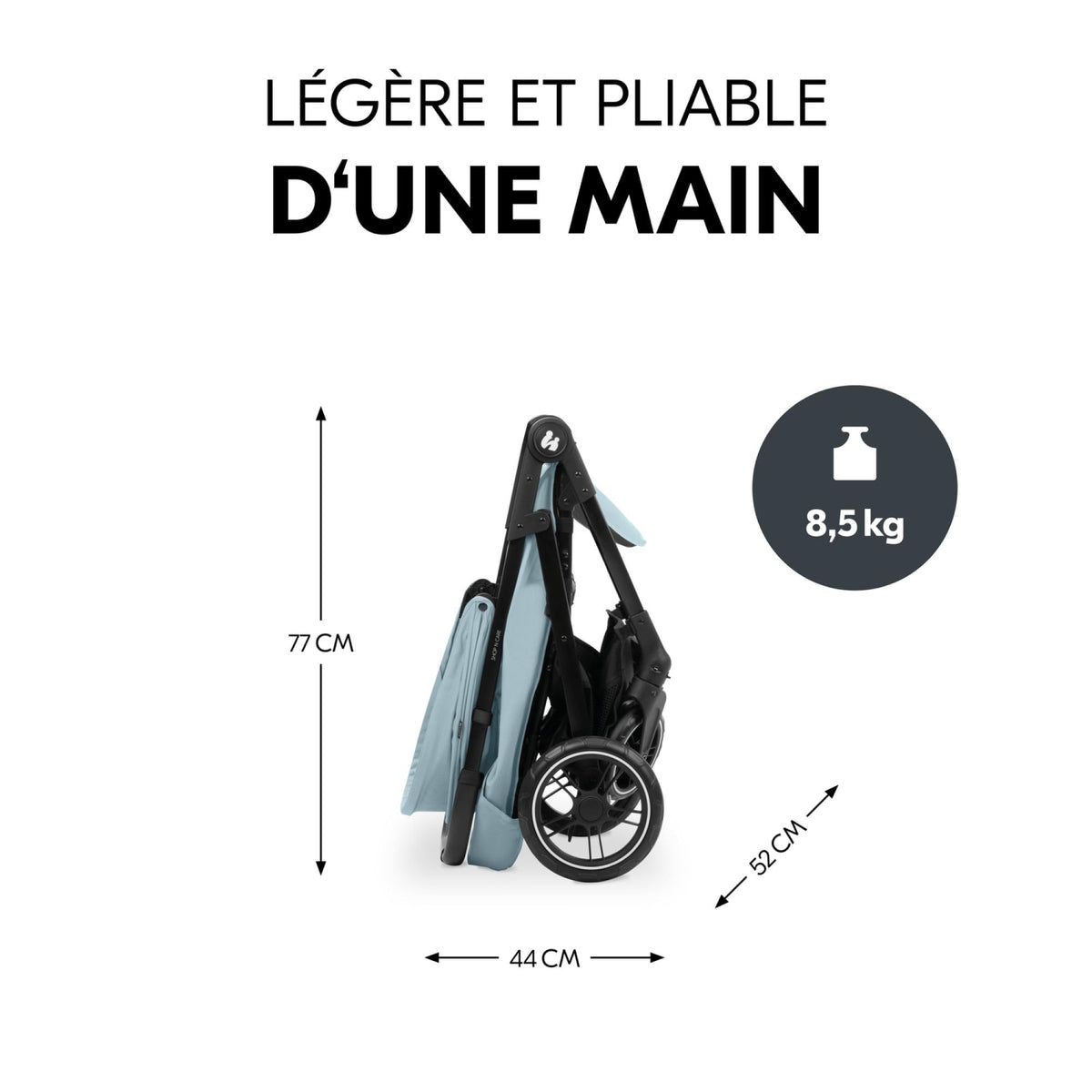 Hauck Shop N Care Compact stroller, up to 25 kg, Dusty Blue