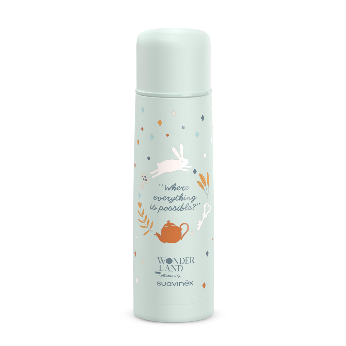 Suavinex roostevabast terasest termospudel 500 ml, roheline (Wonderland kollektsioon)