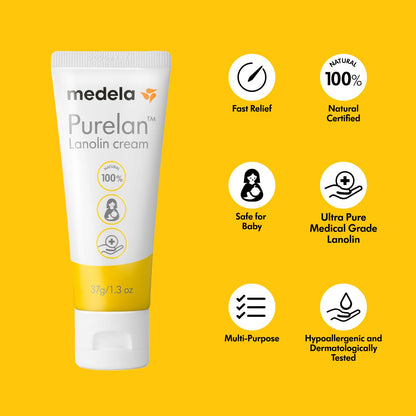 Medela Purelan lanolin-based nipple cream, 37 g