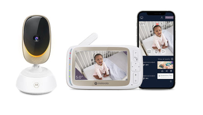 Motorola Nursery VM85 Connect video baby monitor with 5" screen, Wi-Fi, and night mode
