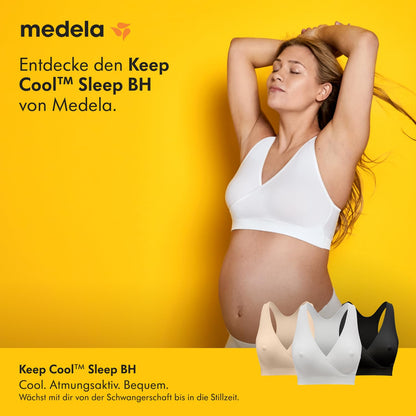 Medela Keep Cool Sleep õmblusteta rasedus- ja imetamisrinnahoidja, must