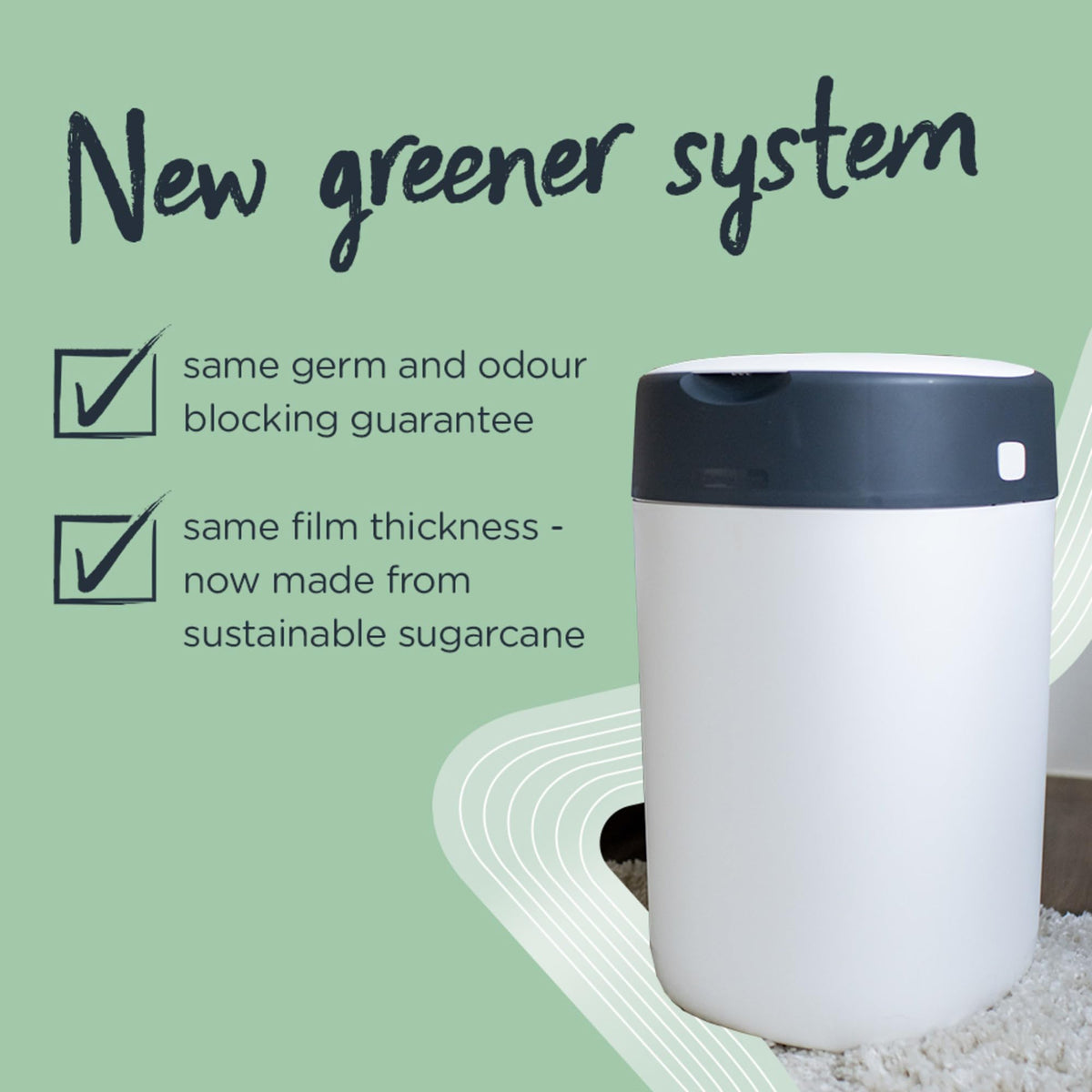Tommee Tippee Simplee Sangenic diaper bin, grey