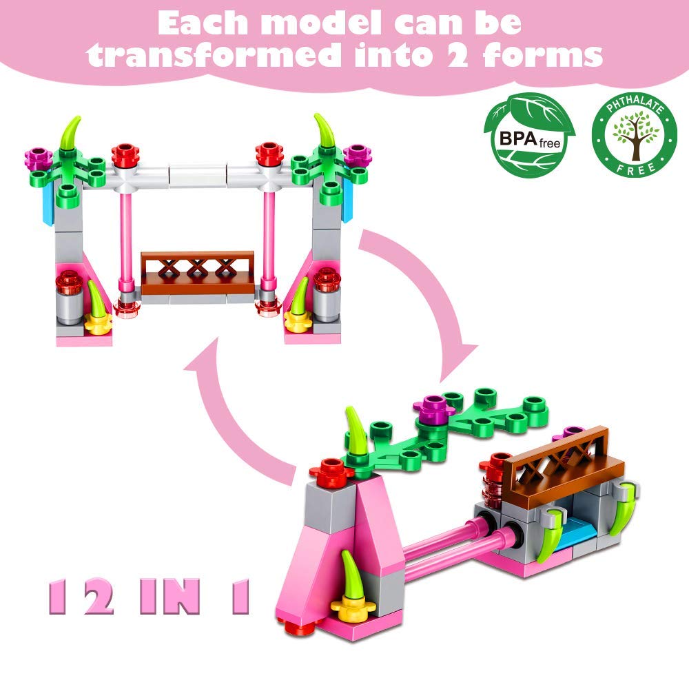 VATOS 568-piece princess castle building block set, 25 models, for children aged 6–12 years