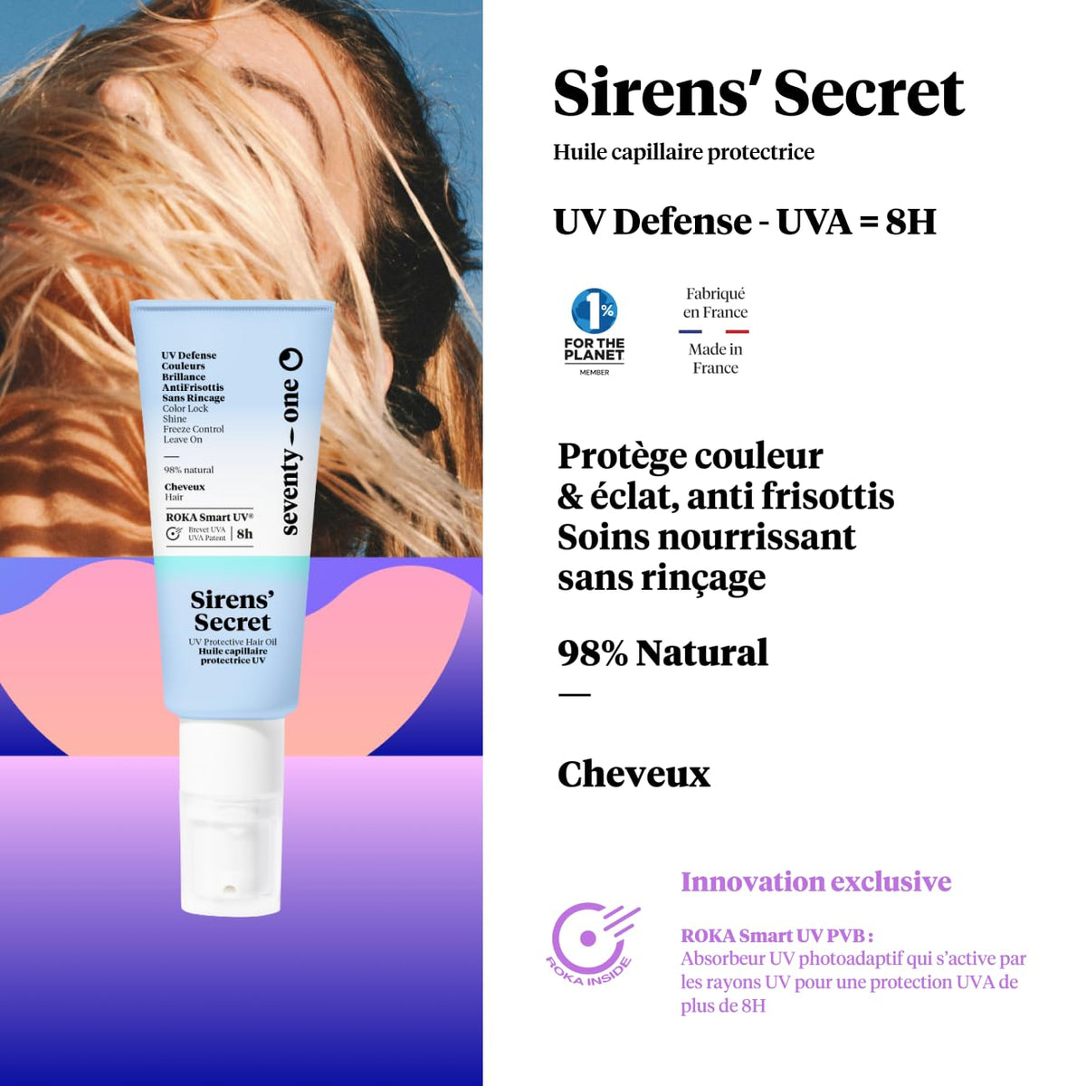 SeventyOne Percent Siren's Secret juukseõli UVA-kaitsega, 50 ml