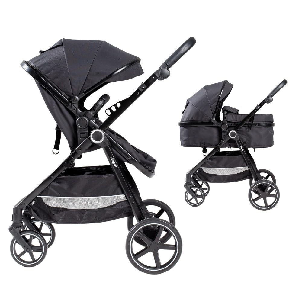 Interbaby Versa 2in1 lapsevanker vankrikorviga kuni 22 kg – must