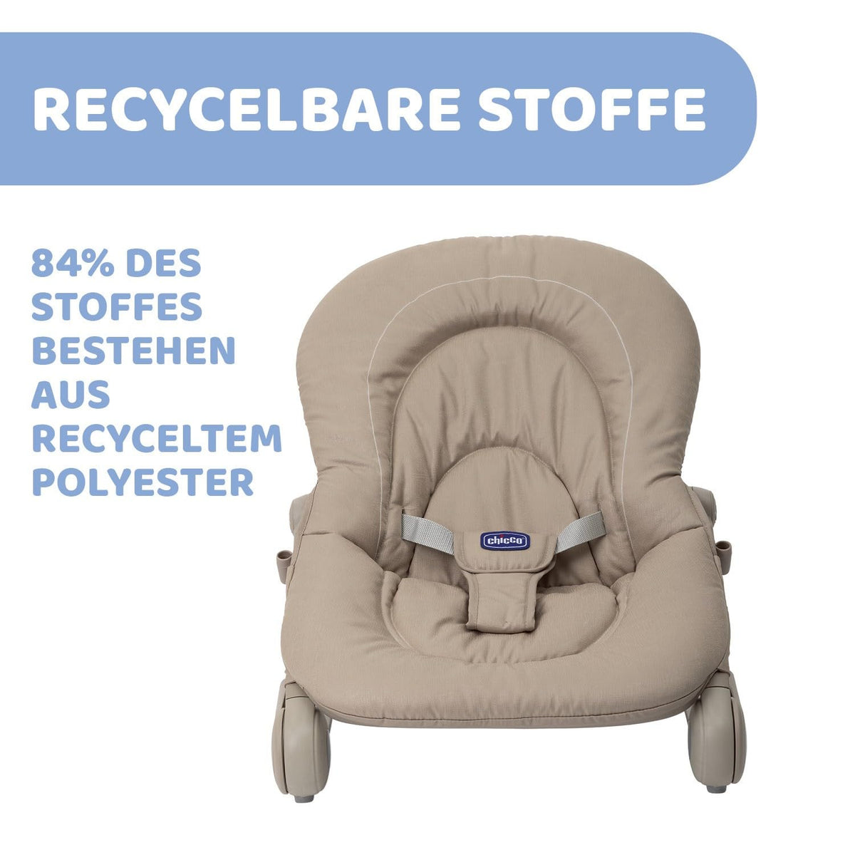 Chicco Hooplà beebikiik, beige, 0 kuud kuni 18 kg, mänguriba ja 4 asendit