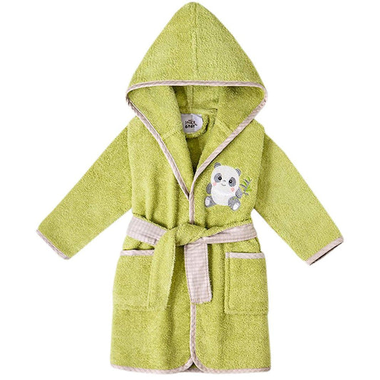 Interbaby children's bathrobe, pistachio green, 100% cotton, 10–12 years