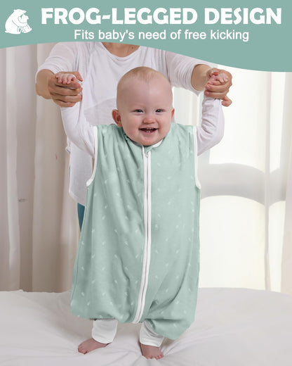 Lictin summer baby sleeping bag with legs, 0.5 TOG, 100% cotton, for 3–4 year olds