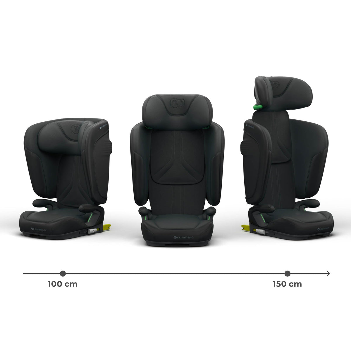 Kinderkraft UNITY 2 i-Size turvatool 100–150 cm, ISOFIX, must