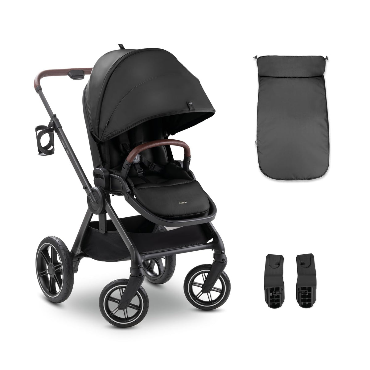 hauck Comfort N Care must jalutuskäru, jalakattega, alates sünnist kuni 22 kg