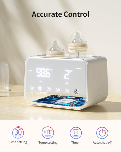 GROWNSY 10-in-1 bottle warmer and sterilizer, white