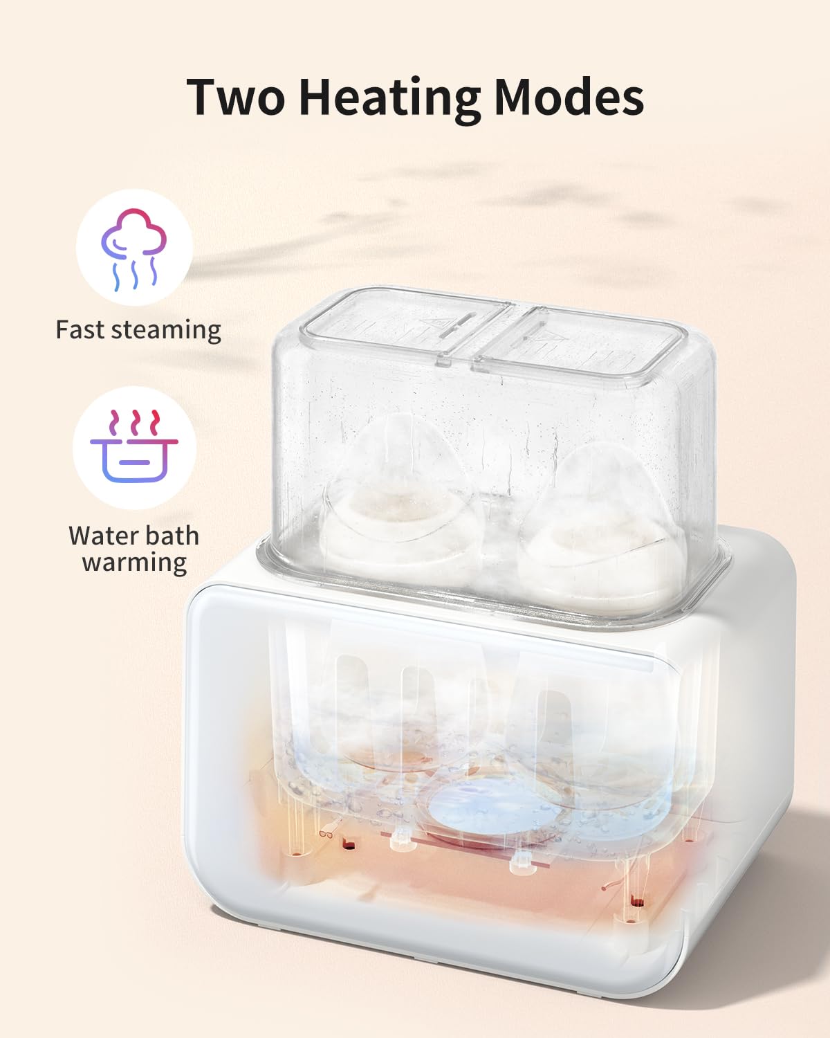 GROWNSY 10-in-1 bottle warmer and sterilizer, white
