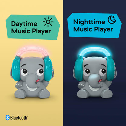 Baby Einstein Earl the Elephant Bluetooth soother and night light, gray