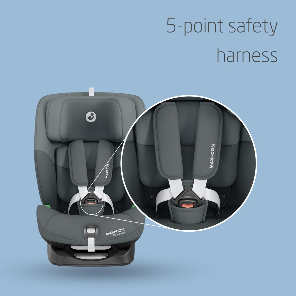 Maxi-Cosi Titan S i-Size car seat, 76–150 cm, Tonal Graphite