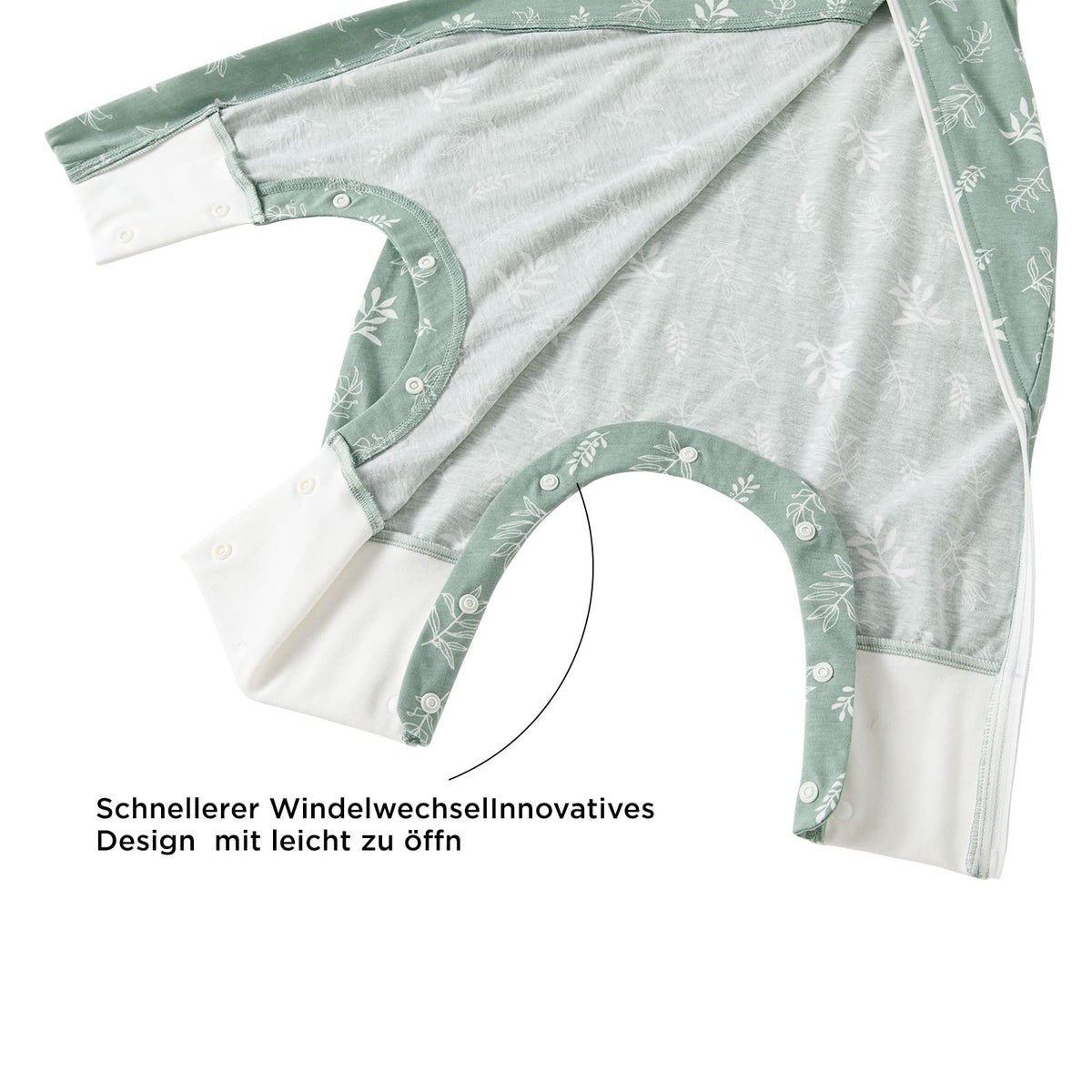 Duomiaomiao unisex baby sleeping bag with legs, size L, cotton, spring/summer (2 pcs)