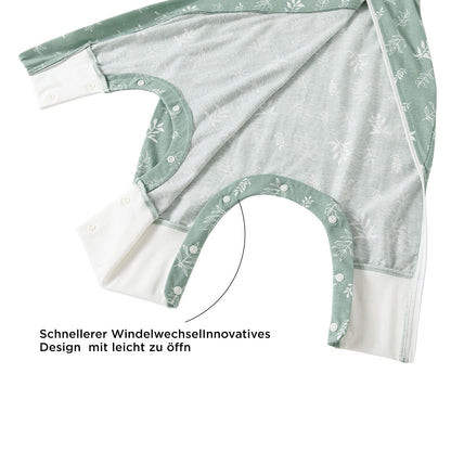 Duomiaomiao unisex baby sleeping bag with legs, size L, cotton, spring/summer (2 pcs)