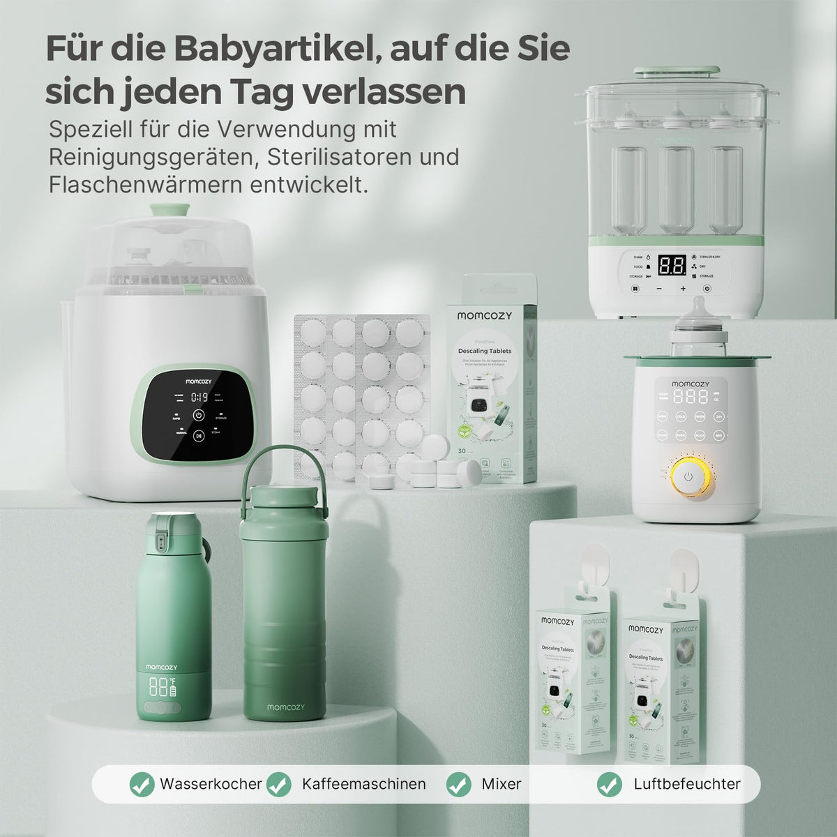 Momcozy BS03 KleanPal Pro pudelipesumasin, sterilisaator ja kuivati