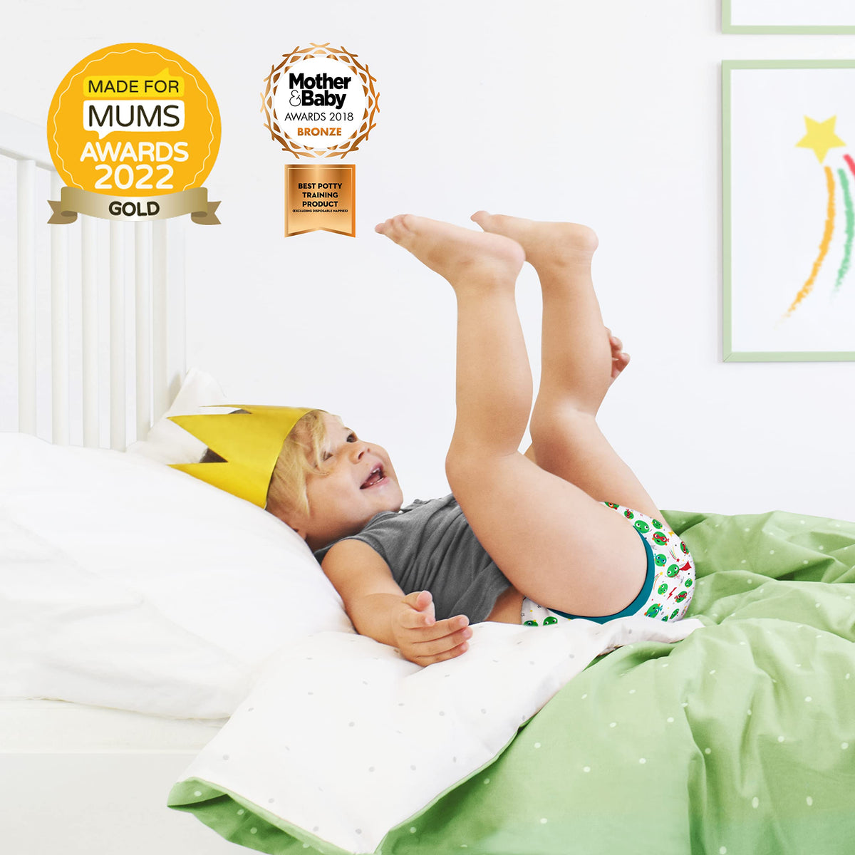Bambino Mio potitreeningu aluspüksid 3 tk, 3–4 a, sinised