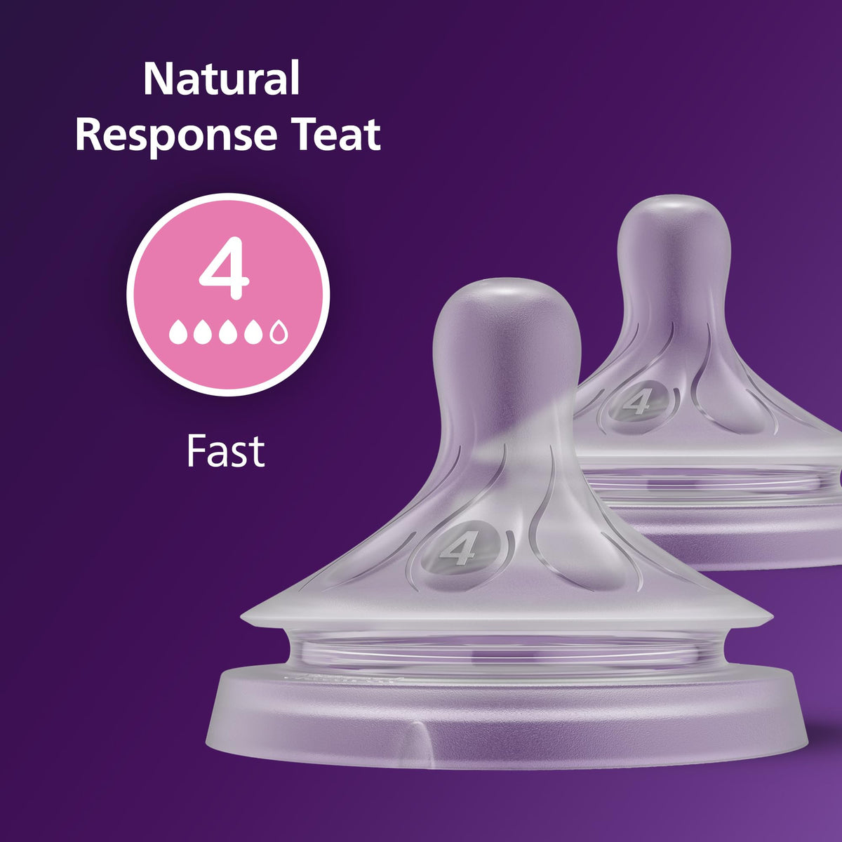 Philips Avent Natural Response pacifiers, 2 pcs, flow rate 4, 3+ months