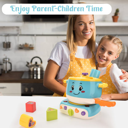 Laste kitchen utensil play set with pots and pans, 18 pcs