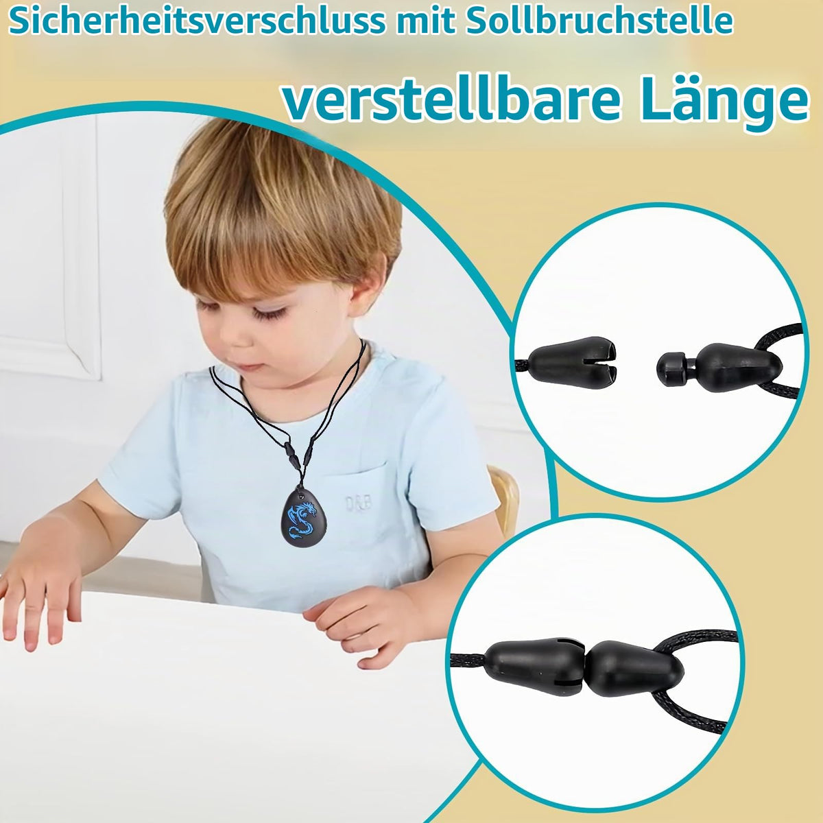 TenaLucy 3-osaline silikoonist närimiskett beebidele, närimisrõngas MY-MYQXL-3