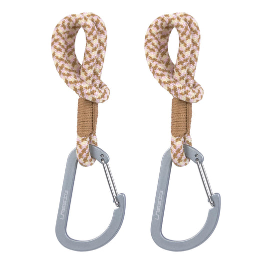 LÄSSIG universal stroller hooks (2 pcs) with carabiner