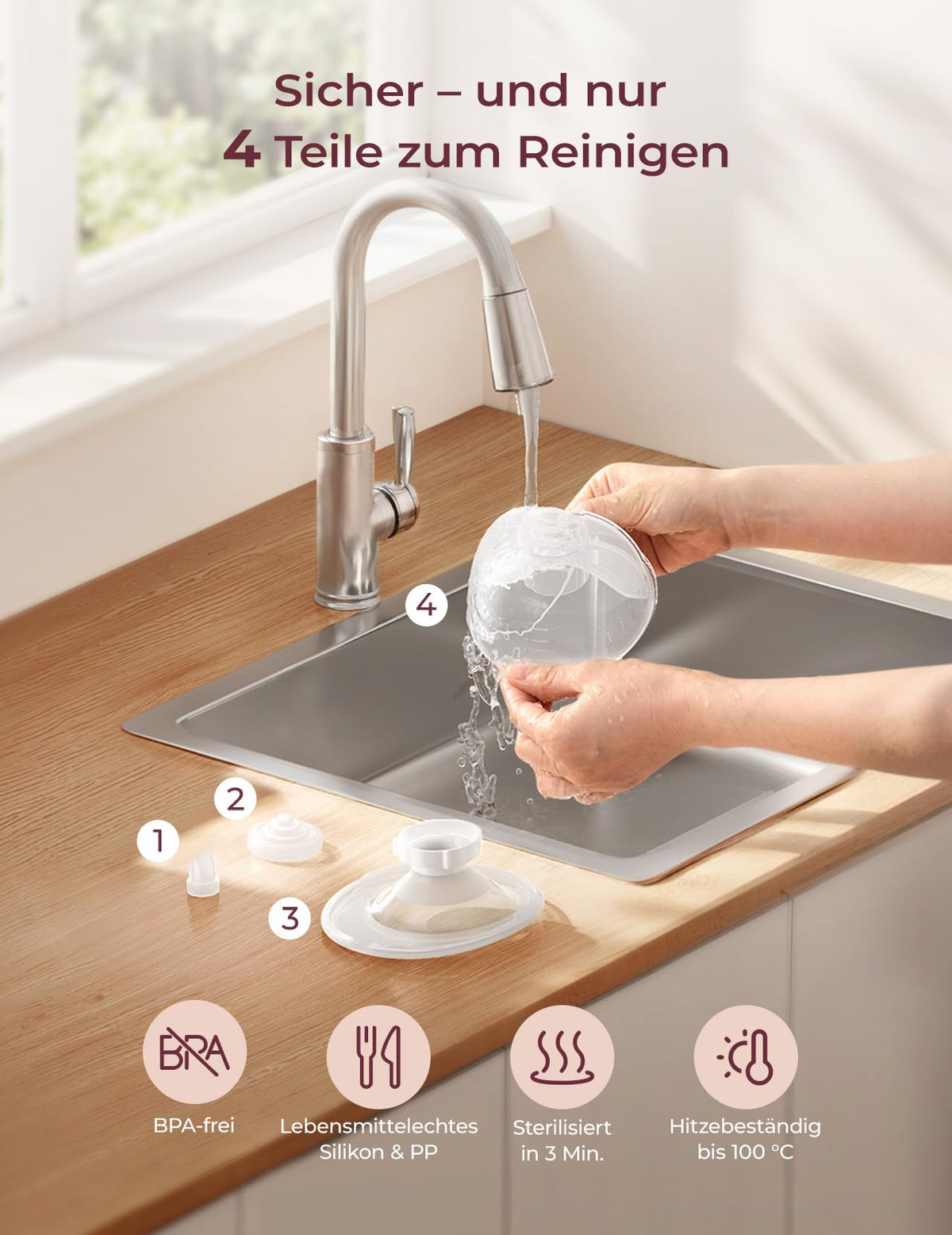 Momcozy M5 Smart elektriline rinnapump, 2 tk, hall, äpiga juhitav