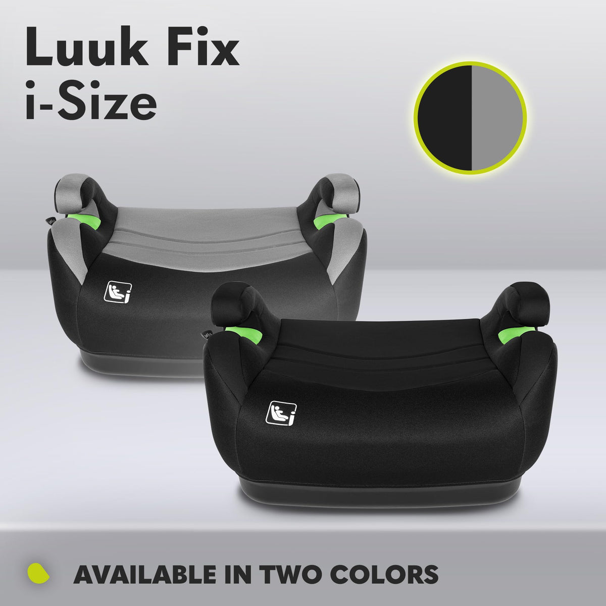 Lionelo Luuk FIX I-Size turvaiste ISOFIX 22–36 kg / 125–150 cm, must karbon