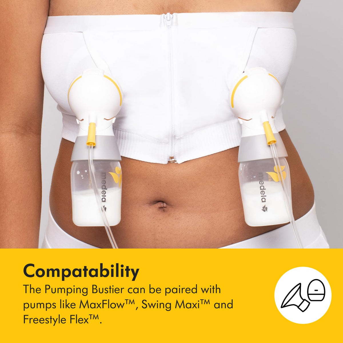 Medela Hands Free Pumping Bustier käed-vabad rinnapumba rinnahoidja, nahatoon