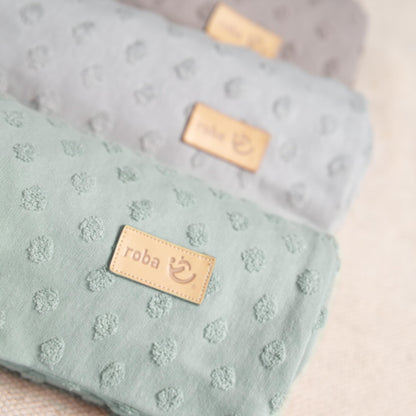 roba Lil Planet organic cotton baby bedding set 2-piece (quilt 100×135 cm + pillow 40×60 cm), GOTS-certified, cool green