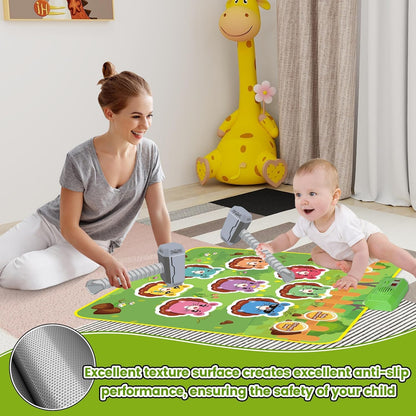 SKERITO 2-in-1 interactive mole game "Whack-a-mole" with sounds and lights, green