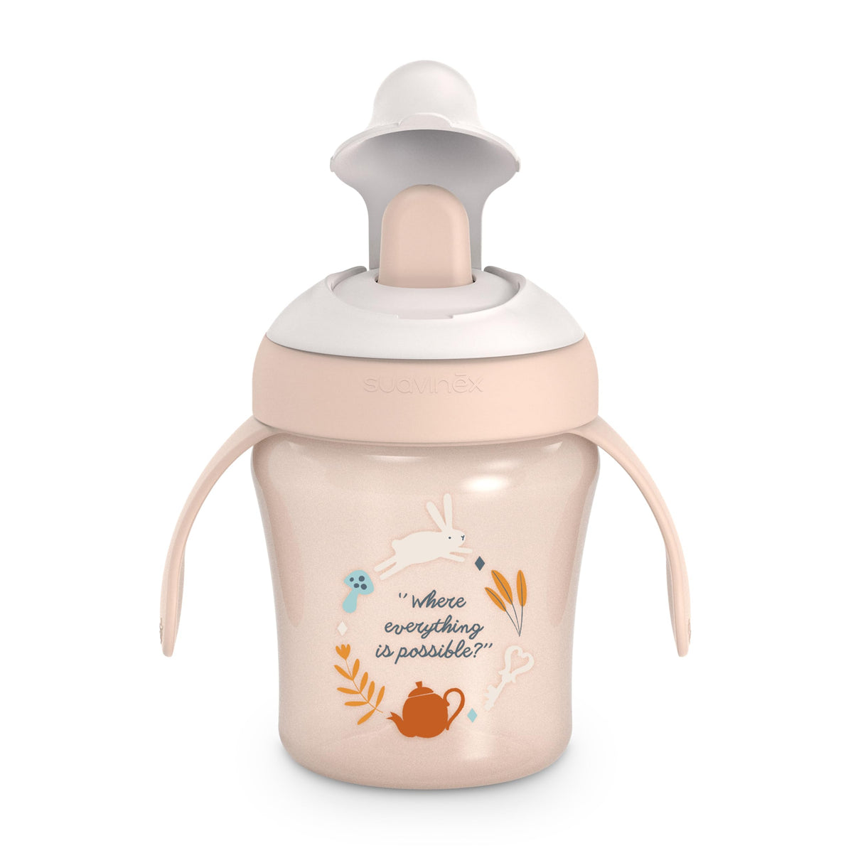 SUAVINEX joogitops Wonderland roosa, 200 ml, +6 kuud