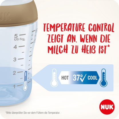 NUK Perfect Match lutipudelite komplekt, 260 ml, 3 tk, 3+ kuud, Temperature Control, Anti-Colic