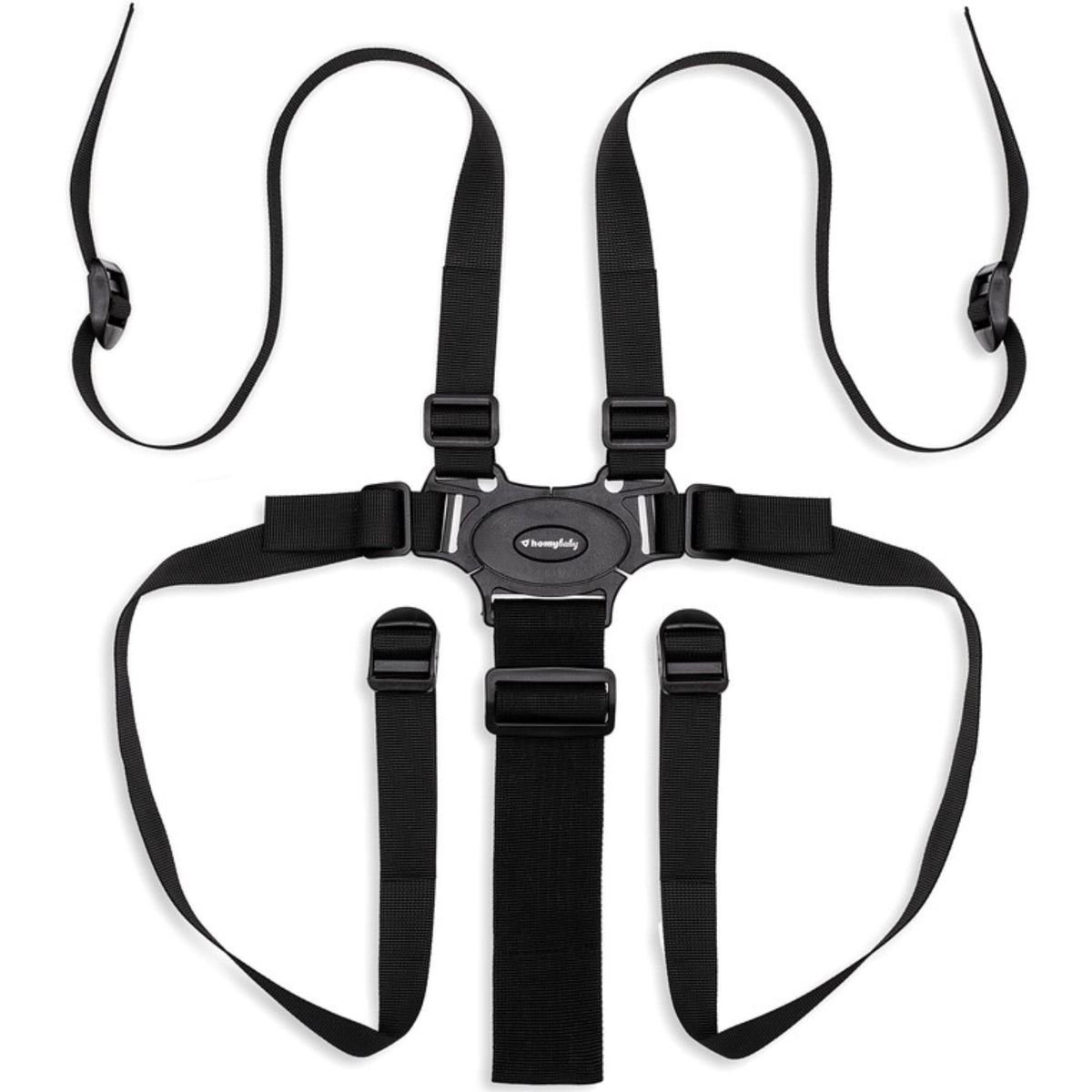HOMYBABY® universal 5-point safety harness for high chair, black